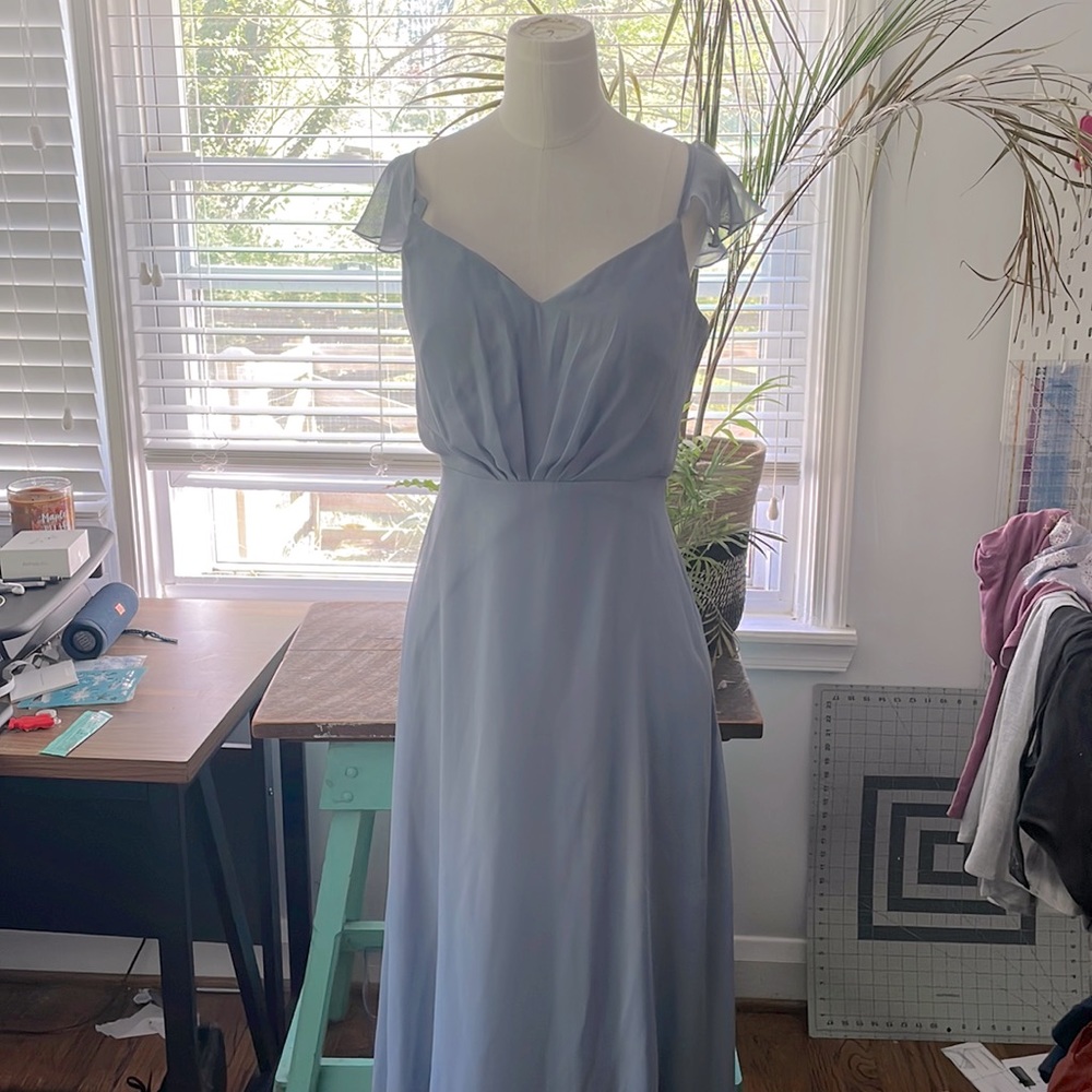 Flutter sleeve maxi formal dress